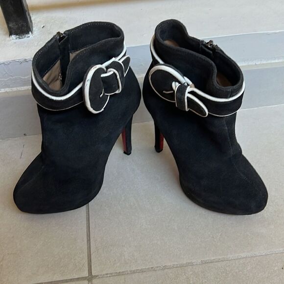 Christian Louboutin Trottinette Ankle Boots grey 35 - Picture 1 of 12